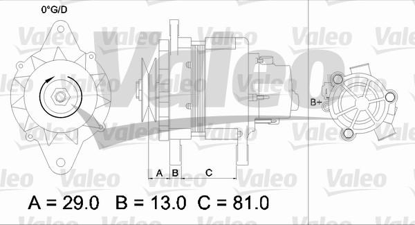 Valeo 436550 - Генератор www.autospares.lv