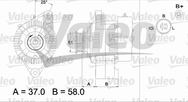 Valeo 436538 - Генератор www.autospares.lv