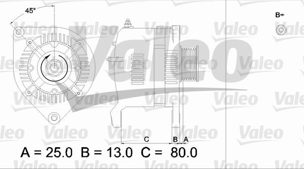 Valeo 436527 - Ģenerators www.autospares.lv