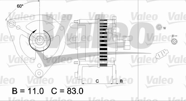 Valeo 436692 - Генератор www.autospares.lv