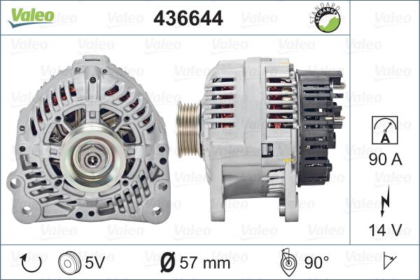 Valeo 436644 - Ģenerators www.autospares.lv