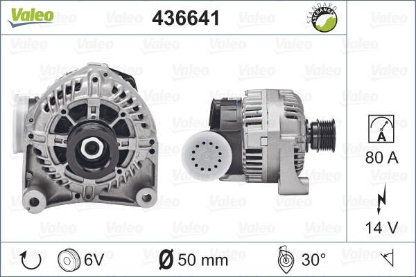 Valeo 436641 - Генератор www.autospares.lv