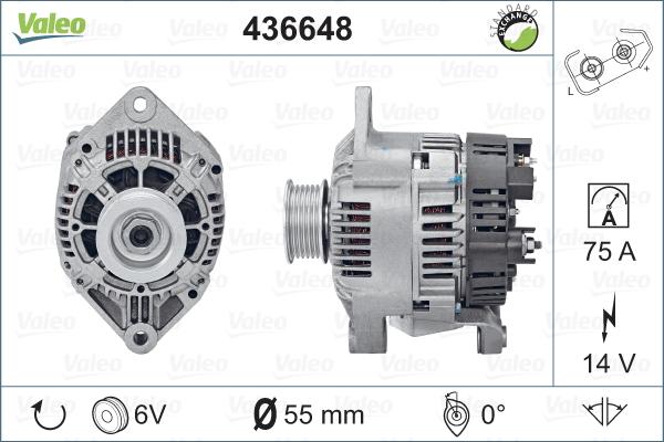 Valeo 436648 - Ģenerators autospares.lv