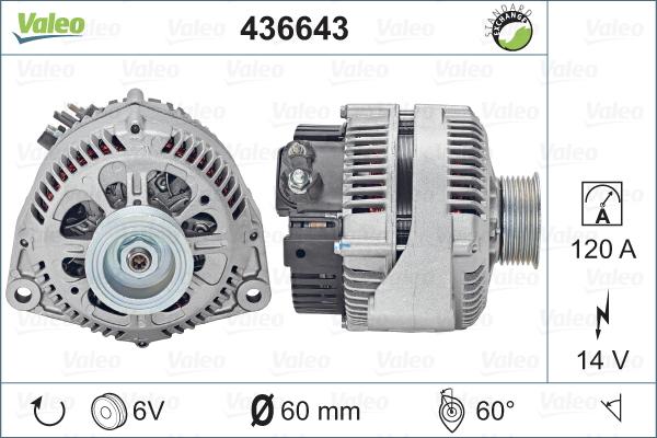 Valeo 436643 - Ģenerators autospares.lv