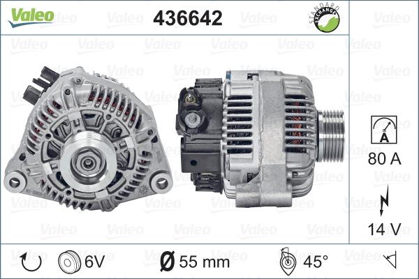 Valeo 436642 - Генератор www.autospares.lv