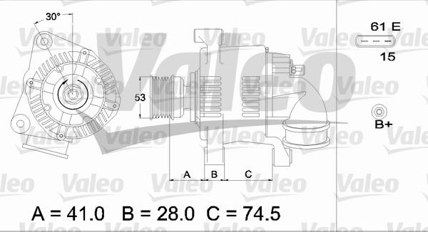 Valeo 436655 - Генератор www.autospares.lv