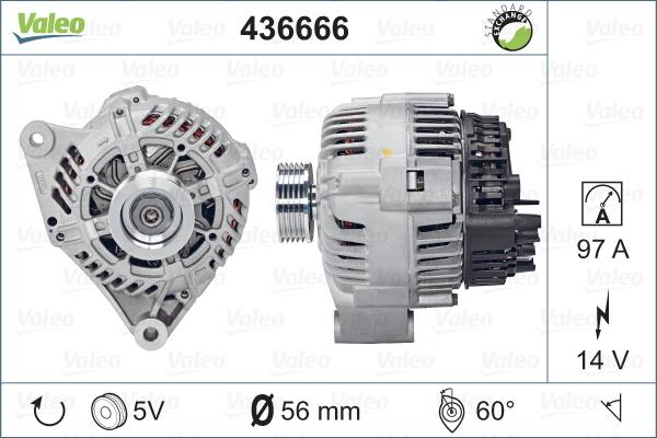 Valeo 436666 - Ģenerators autospares.lv