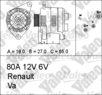 Valeo 436661 - Генератор www.autospares.lv