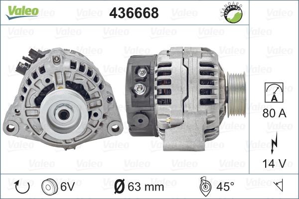 Valeo 436668 - Ģenerators autospares.lv