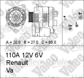 Valeo 436662 - Ģenerators www.autospares.lv