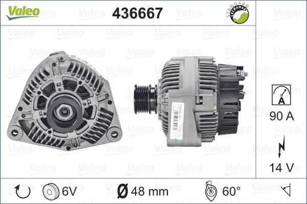 Valeo 436667 - Ģenerators www.autospares.lv