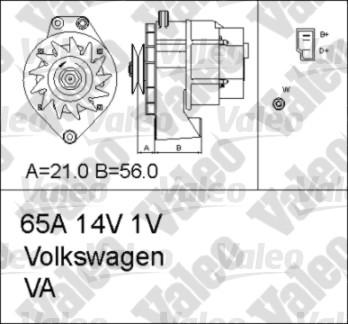 Valeo 436601 - Генератор www.autospares.lv