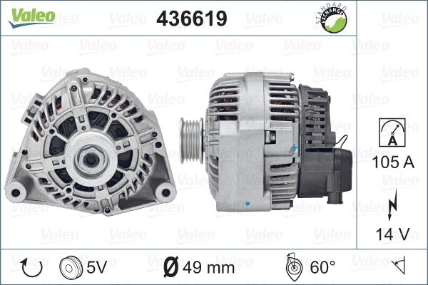 Valeo 436619 - Alternator www.autospares.lv