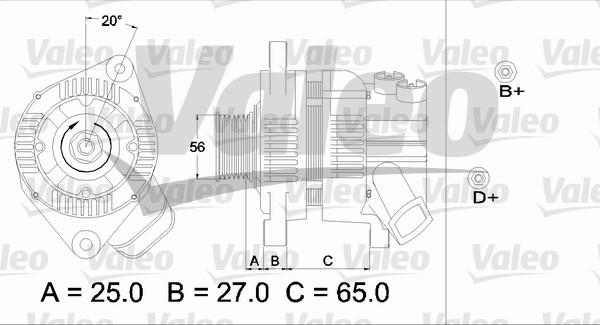 Valeo 436612 - Ģenerators www.autospares.lv