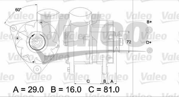 Valeo 436622 - Alternator www.autospares.lv