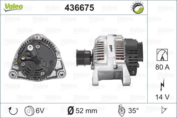 Valeo 436675 - Ģenerators www.autospares.lv