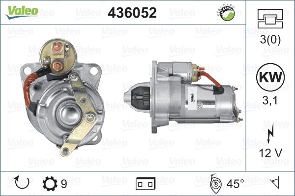 Valeo 436052 - Стартер www.autospares.lv