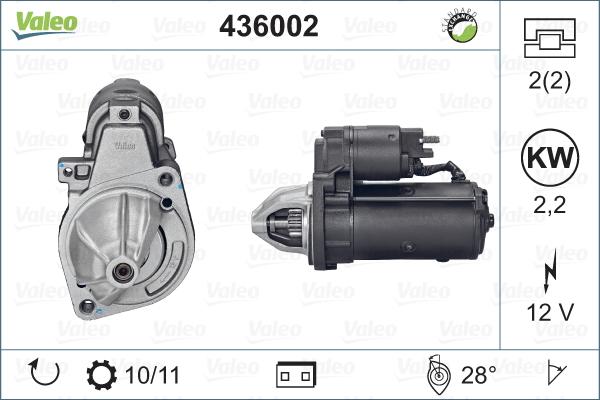 Valeo 436002 - Starter www.autospares.lv