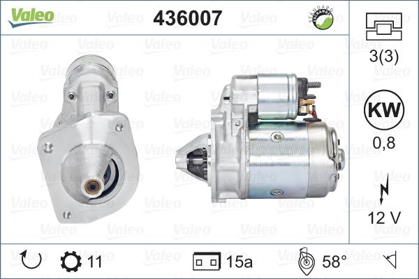 Valeo 436007 - Starteris autospares.lv