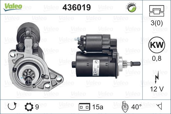 Valeo 436019 - Стартер www.autospares.lv