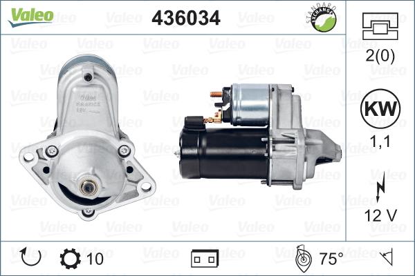 Valeo 436034 - Starteris autospares.lv