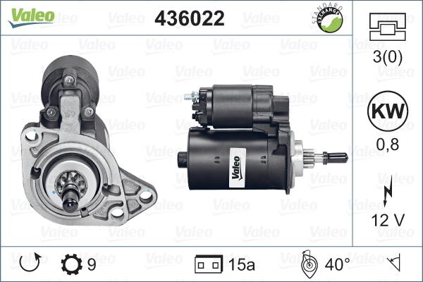 Valeo 436022 - Стартер www.autospares.lv