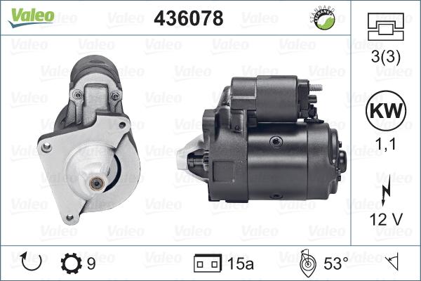 Valeo 436078 - Стартер www.autospares.lv