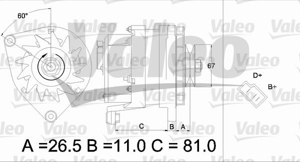 Valeo 436145 - Генератор www.autospares.lv