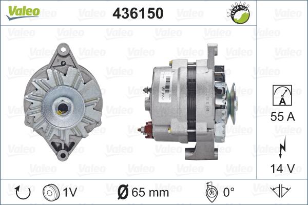 Valeo 436150 - Генератор www.autospares.lv