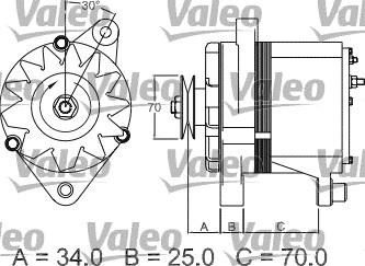 Valeo 436117 - Генератор www.autospares.lv