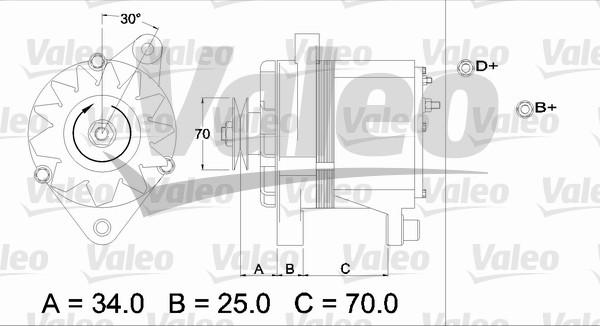 Valeo 436117 - Ģenerators www.autospares.lv