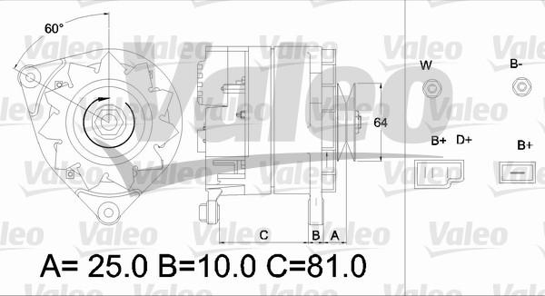 Valeo 436181 - Ģenerators www.autospares.lv