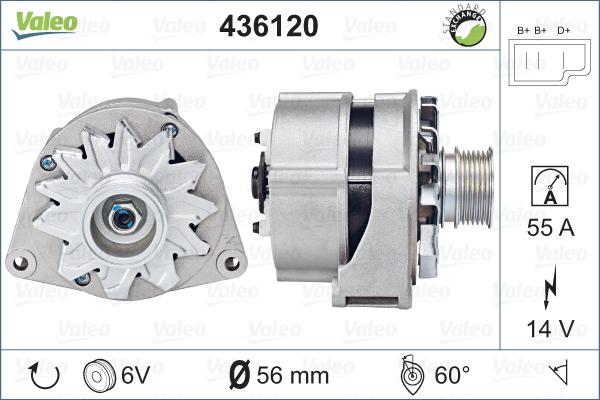 Valeo 436120 - Генератор www.autospares.lv