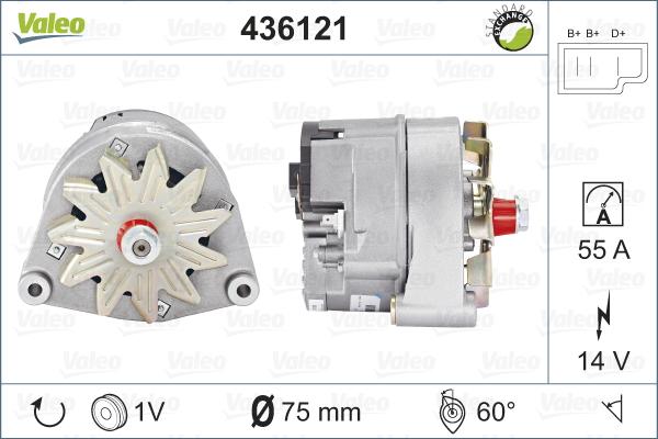 Valeo 436121 - Ģenerators autospares.lv