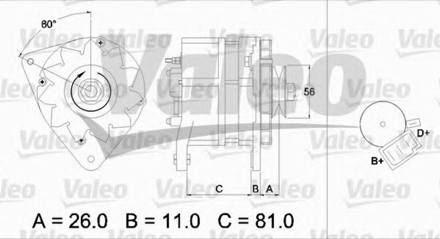 Valeo 436171 - Генератор www.autospares.lv