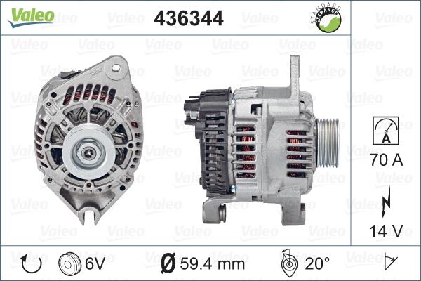 Valeo 436344 - Ģenerators autospares.lv