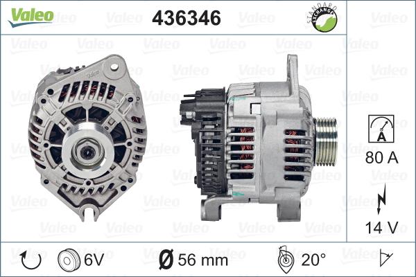 Valeo 436346 - Ģenerators autospares.lv