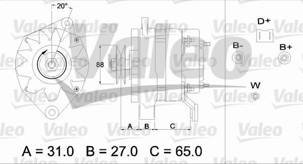 Valeo 436350 - Ģenerators autospares.lv