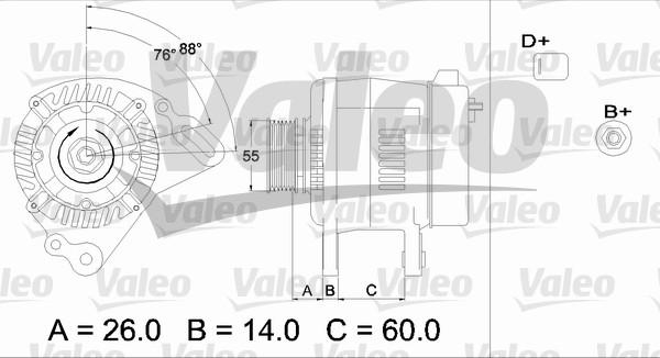 Valeo 436364 - Генератор www.autospares.lv