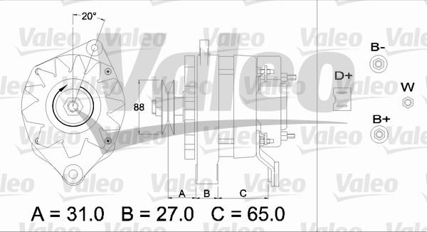 Valeo 436360 - Генератор www.autospares.lv