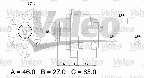 Valeo 436308 - Генератор www.autospares.lv