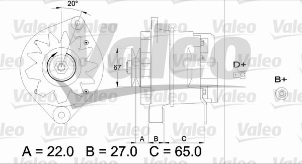 Valeo 436316 - Генератор www.autospares.lv