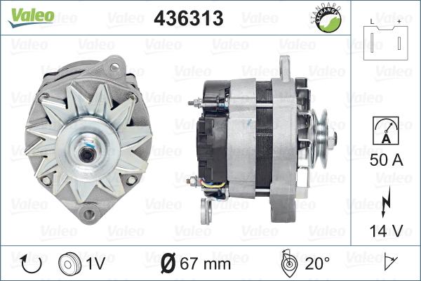 Valeo 436313 - Генератор www.autospares.lv