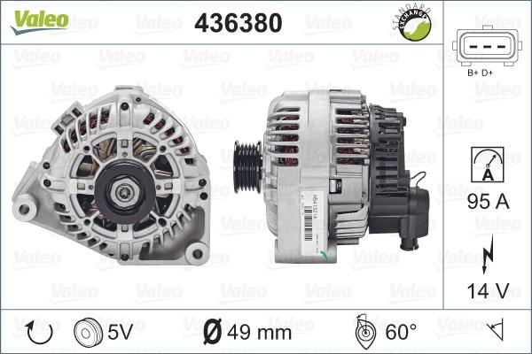 Valeo 436380 - Alternator www.autospares.lv