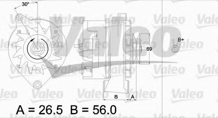 Valeo 436321 - Генератор www.autospares.lv