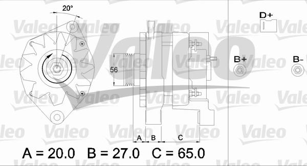 Valeo 436322 - Генератор www.autospares.lv