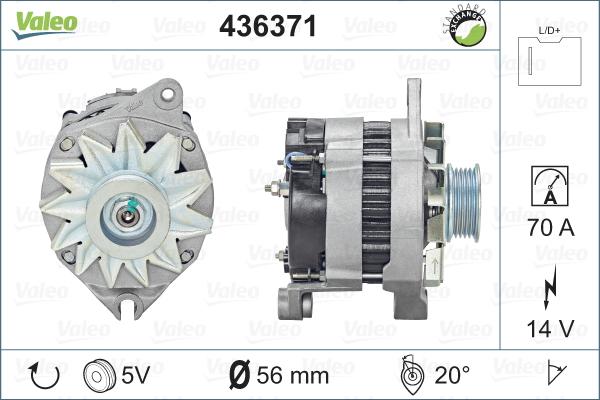 Valeo 436371 - Ģenerators autospares.lv