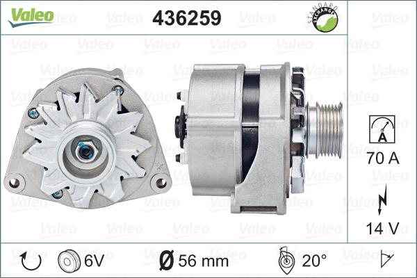 Valeo 436259 - Ģenerators www.autospares.lv