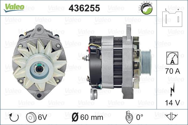 Valeo 436255 - Генератор www.autospares.lv