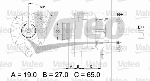 Valeo 436253 - Генератор www.autospares.lv